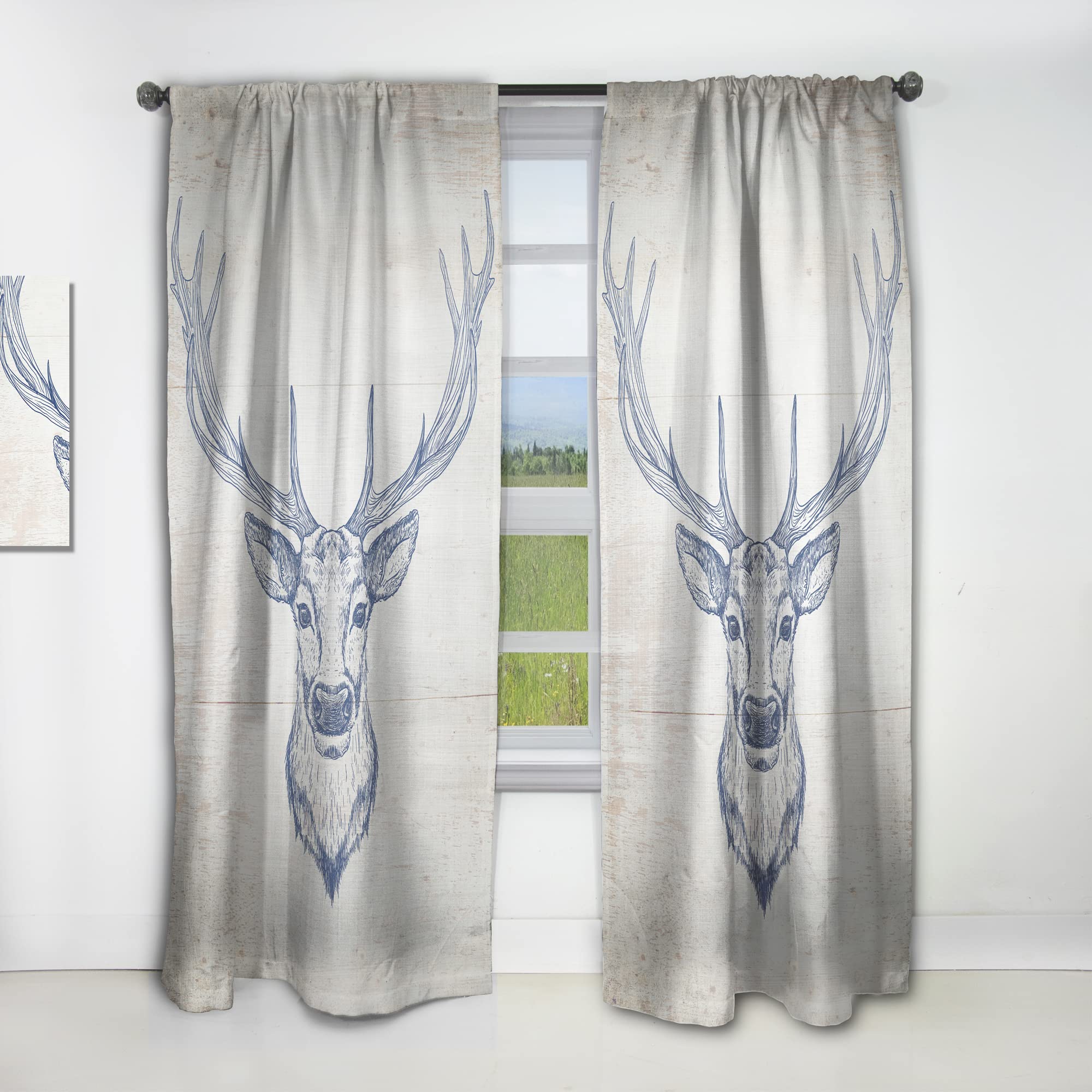 DesignQ Moroccan Orange Tiles Collage IV Thermal Insulated Curtains - 52x108 Inch Single Panel Window Drapes for Bedroom & Living Room - Energy Saving, Blackout, Home Decor