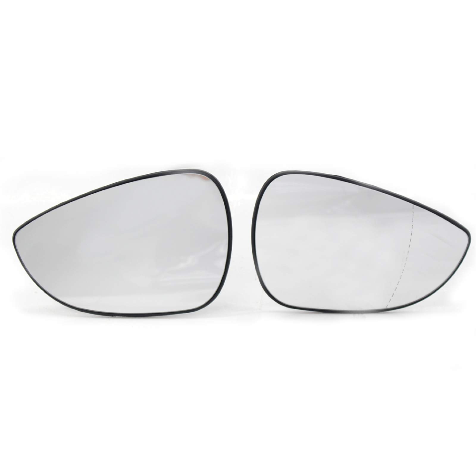 Heated Wide Angle Side Mirror Glass for Ford Fiesta 2009-2014 - Replacement Door Wing Mirror with Defrost Function for Enhanced Visibility in Rainy & Cold Weather