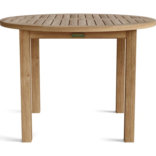 Bahama 42 Inch Round Dining Table - Modern Outdoor Patio Furniture for Garden, Deck, Backyard & Poolside Gatherings