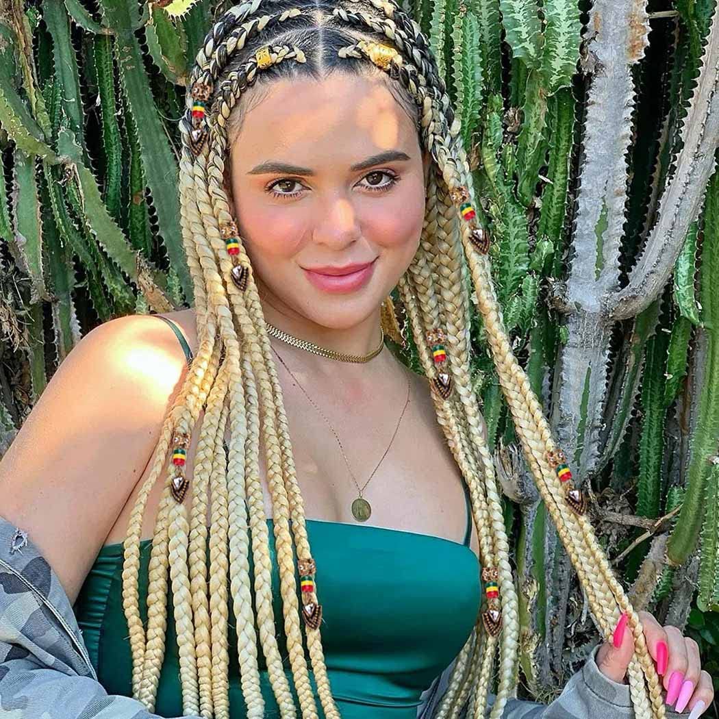 8Pcs Gold Crystal Dreadlock Cuffs - Box Braid Rings & Hair Tube Charms for African American Women | Black Hair Accessories for Protective Styles & Boho Fashion