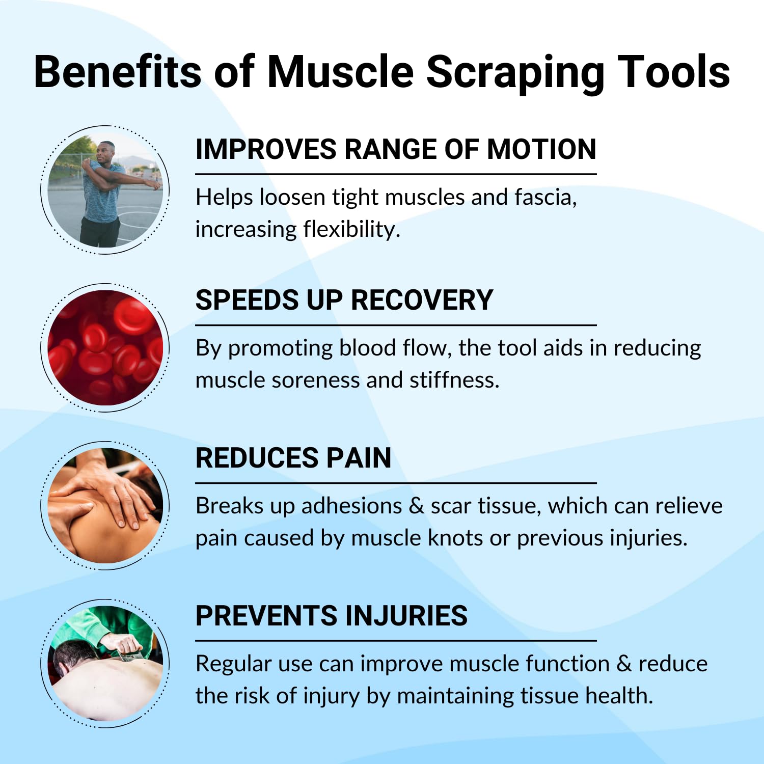 Professional Muscle Scraping Tool for Physical Therapy & Soft Tissue Mobilization - Deep Tissue Massage Tool for Athletes, Recovery & Pain Relief - Perfect for Post-Workout, Injury Rehabilitation & Myofascial Release