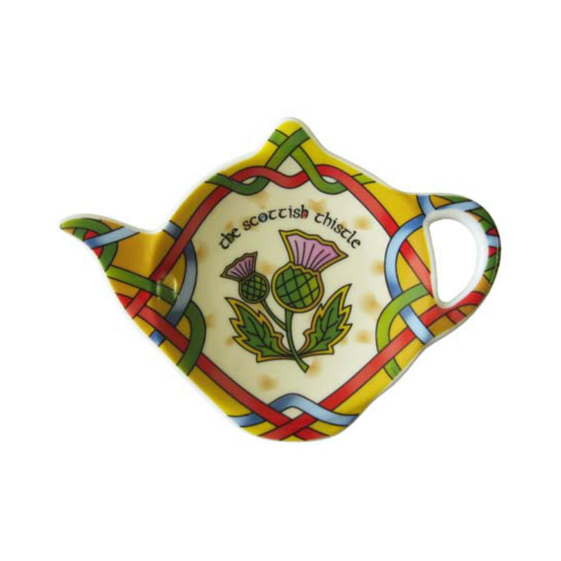 Scottish Thistle Teabag Holder - Elegant Ceramic Tea Infuser Rest for Loose Leaf & Bagged Tea | Perfect for Kitchen, Tea Party & Gift Giving