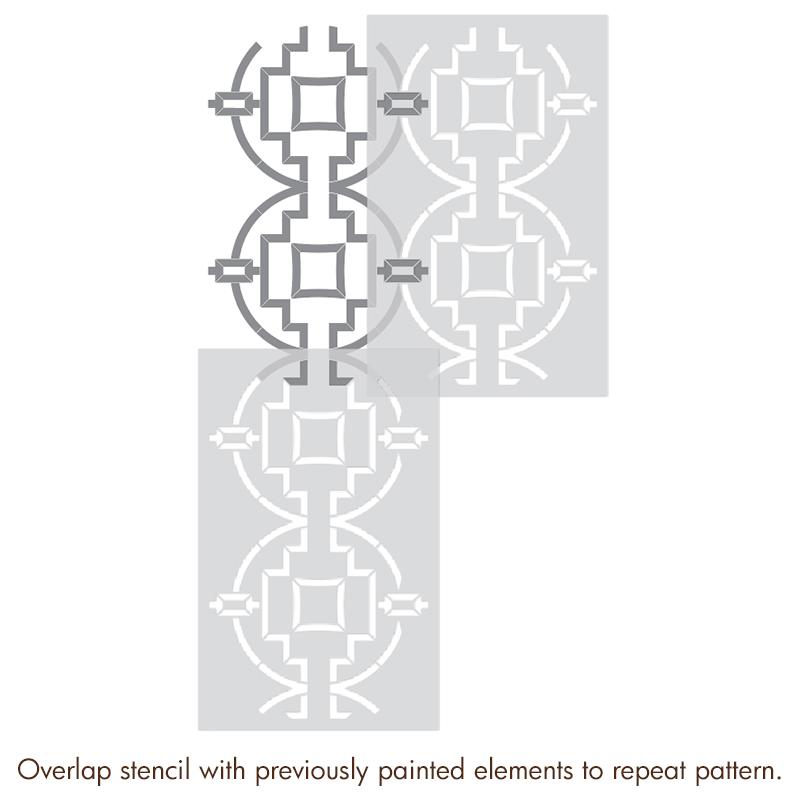 Midtown Trellis Wall Stencil - DIY Home Decor, Wall Painting Template for Indoor & Outdoor Use - Perfect for Living Room, Bedroom, and Garden Accent Walls