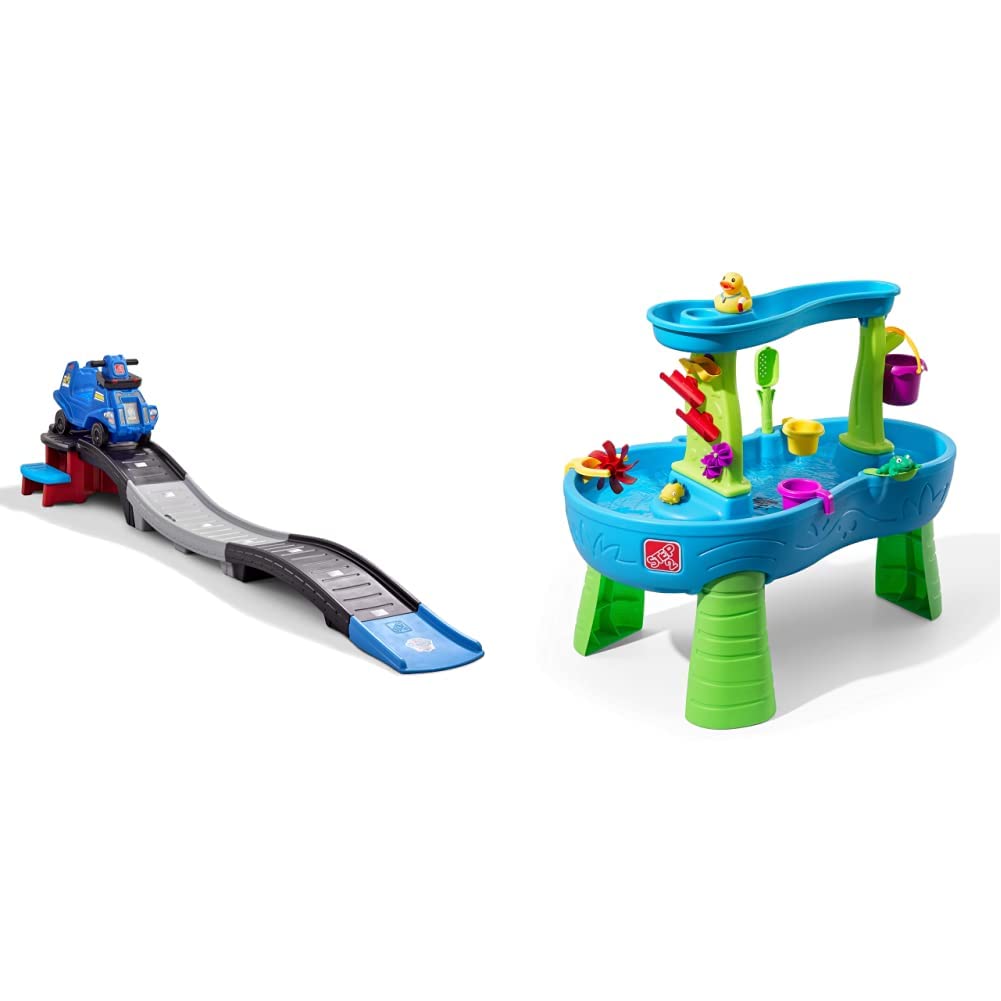 Step2 Paw Patrol Chase Adventure Cruiser Roller Coaster & Splash Pond Water Table - Blue Kids Outdoor Water Play Set with 13 Accessories | Perfect for Backyard Fun, Summer Playdates, and Toddler Water Activities