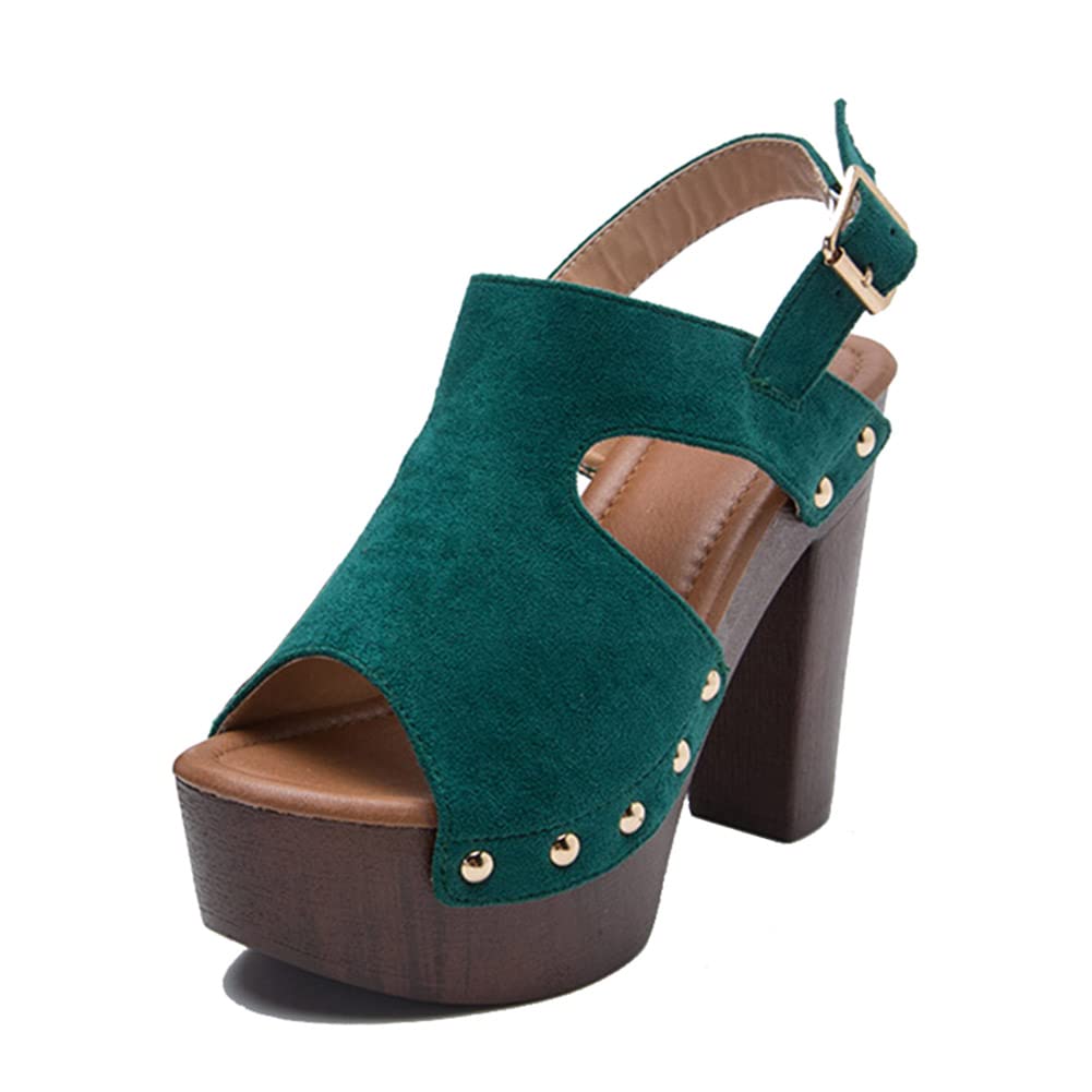 KaieeKeio Women's Chunky Block Heel Peep Toe Sandals - Comfortable Platform High Heels for Weddings, Parties & Date Nights | Fashionable Open Toe Dress Sandals for Beach Vacations, Clubs & Office Wear | Perfect for Summer Outfits, Evening Events & Bridal Showers | Ideal for Casual Wear, Special Occasions & Holiday Outfits | Great for Date Nights, Beach Weddings, Cocktail Parties & Office Fashion