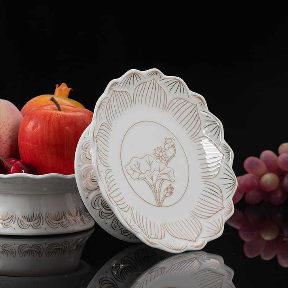 18cm Buddha Fruit Plate - Buddhist Offering Plate for Home Altar, Meditation & Spiritual Decor - Perfect for Puja, Prayer & Zen Home Decoration