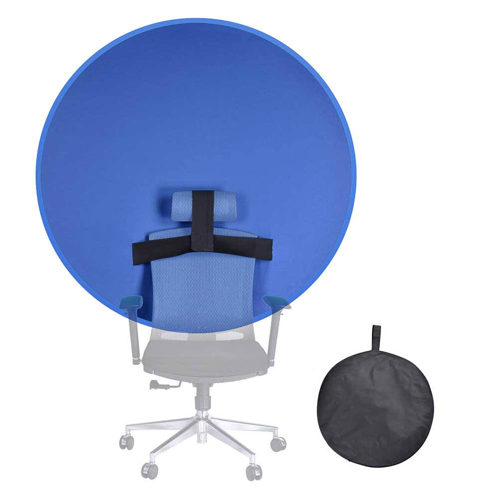 TheLAShop 5x6ft Blue Chroma Key Backdrop - Collapsible Green Screen for Photography, Video Streaming & Zoom Meetings - Perfect for YouTube, TikTok & Virtual Backgrounds
