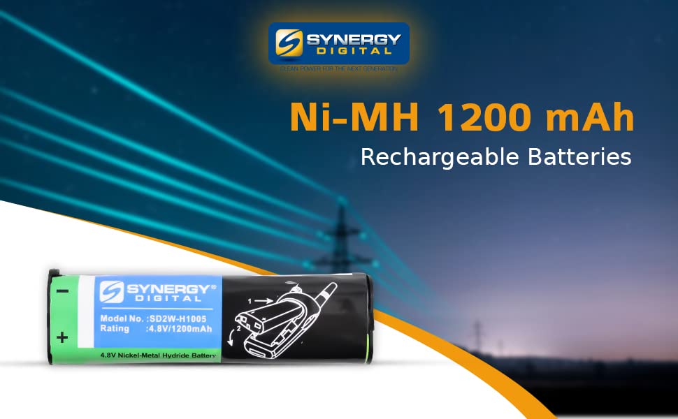 Synergy Digital 2-Way Radio Battery - High Capacity 1200mAh Ni-MH 4.8V Replacement for Motorola XTN & NNTN4190 - Perfect for Construction, Security, and Outdoor Communication
