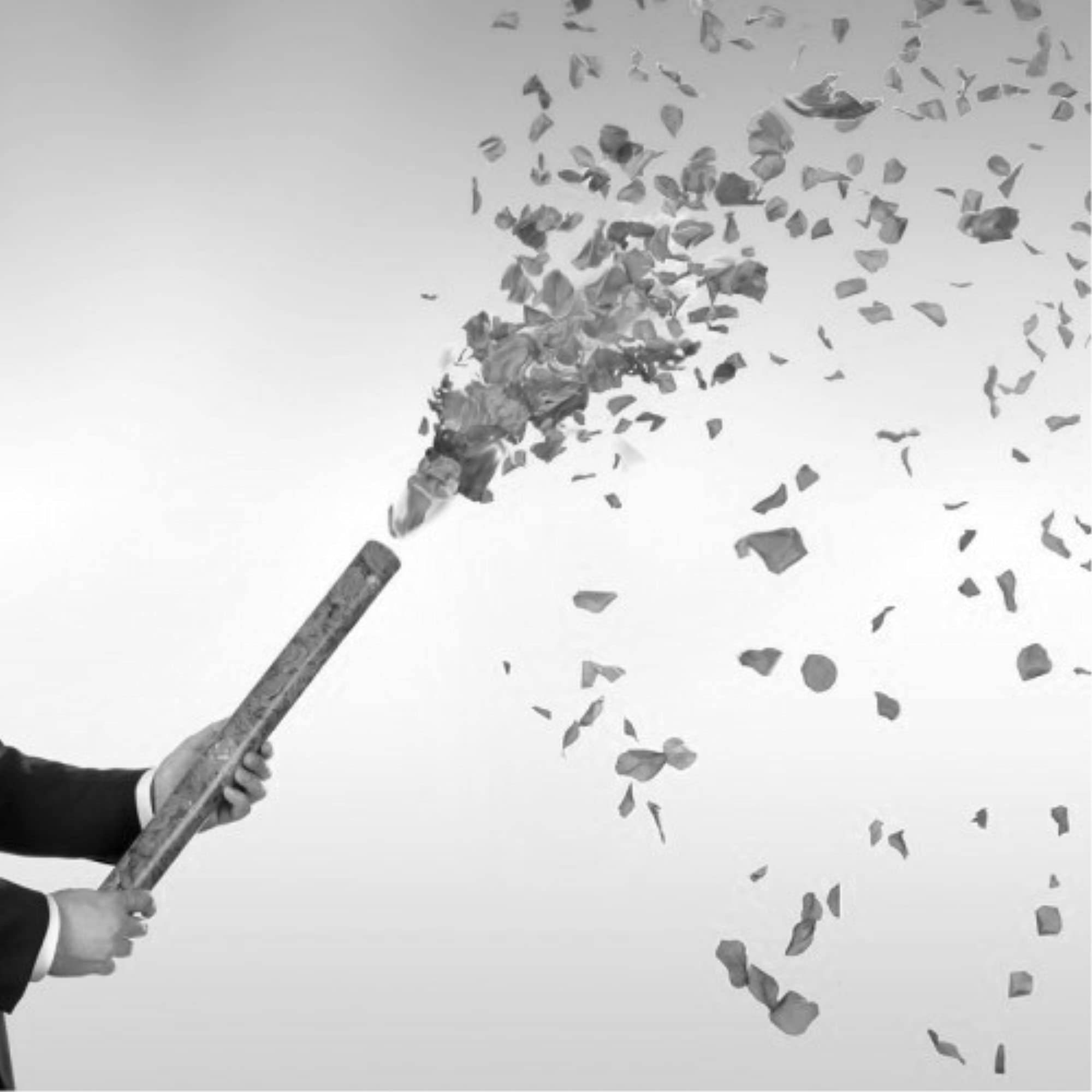 24 Inch White Rose Petals Confetti Cannon for Weddings, Parties & Celebrations - Perfect for Bridal Showers, Anniversaries & Gender Reveals by Blinkee