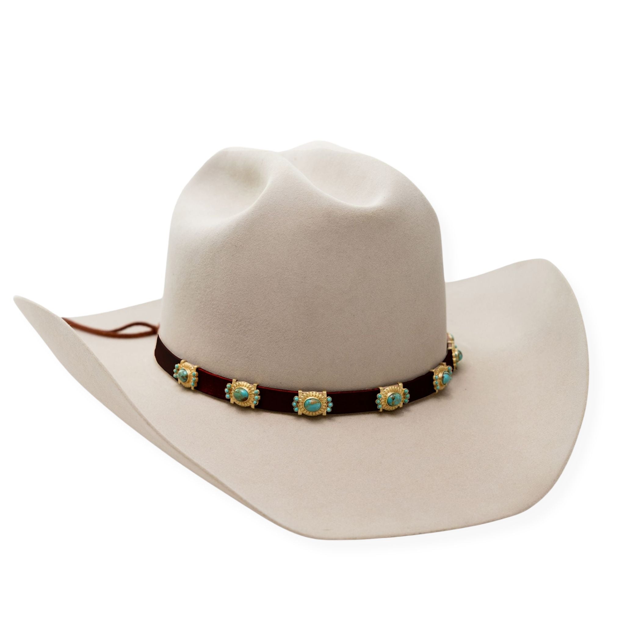 Handmade Sagebrush Turquoise Hat Band for Cowboy Hats - Western Style Accessory for Rodeo, Music Festivals & Outdoor Events
