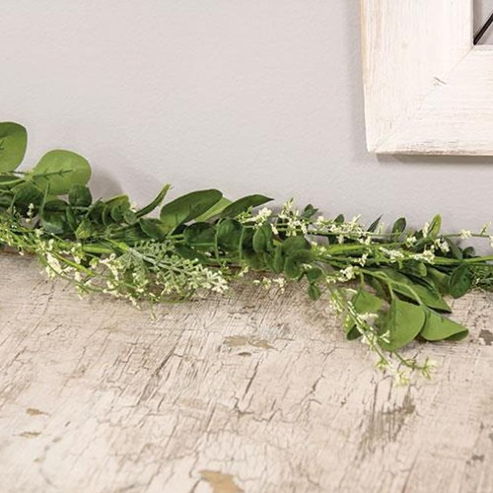 Fresh Baby's Breath & Eucalyptus Garland - Natural Floral Decor for Weddings, Baby Showers & Home Decor