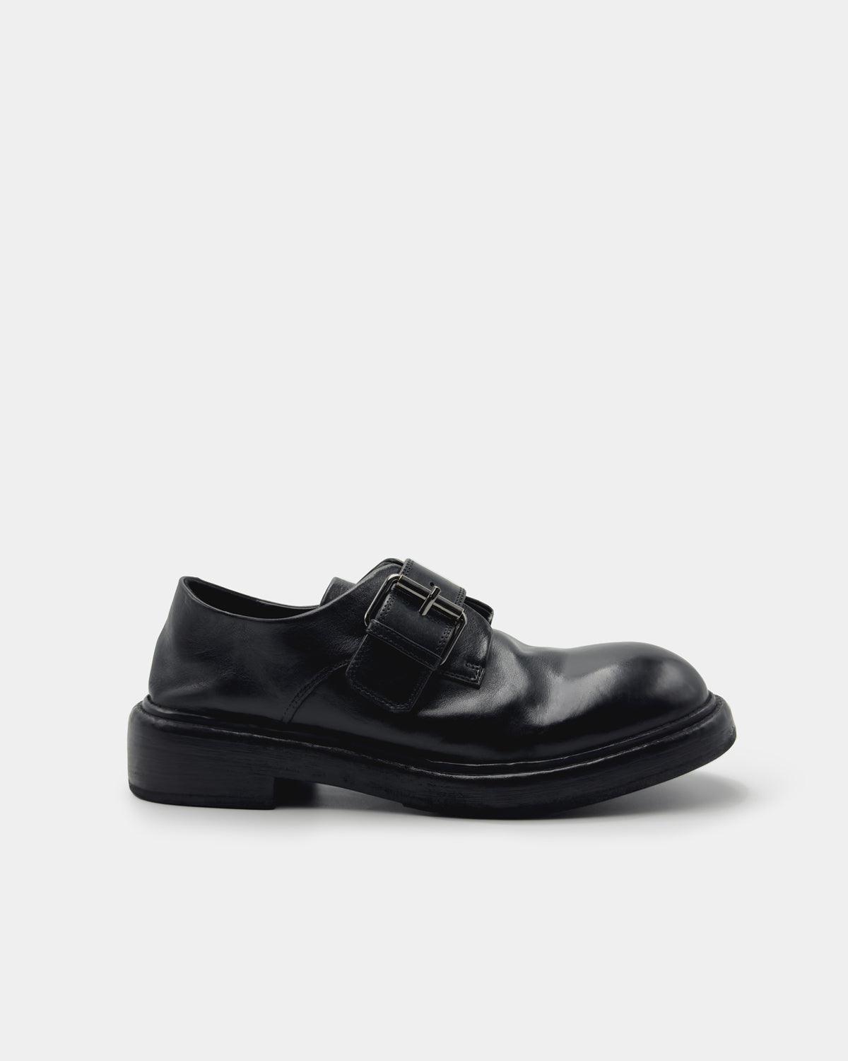 Premium Black Calfskin Monk Strap Loafers for Men - Comfortable Dress Shoes for Business, Office & Formal Occasions