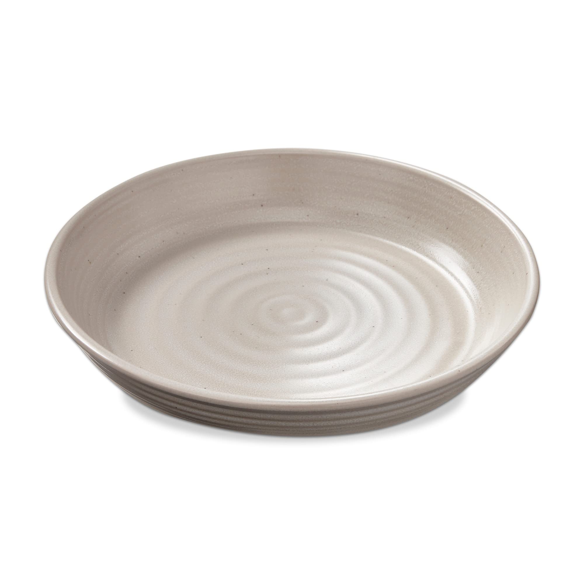TAG Loft 10 Inch Speckled Reactive Glaze Stoneware Dinner Plate - Matte White & Ivory, Dishwasher Safe - Perfect for Everyday Dining, Restaurants & Special Occasions