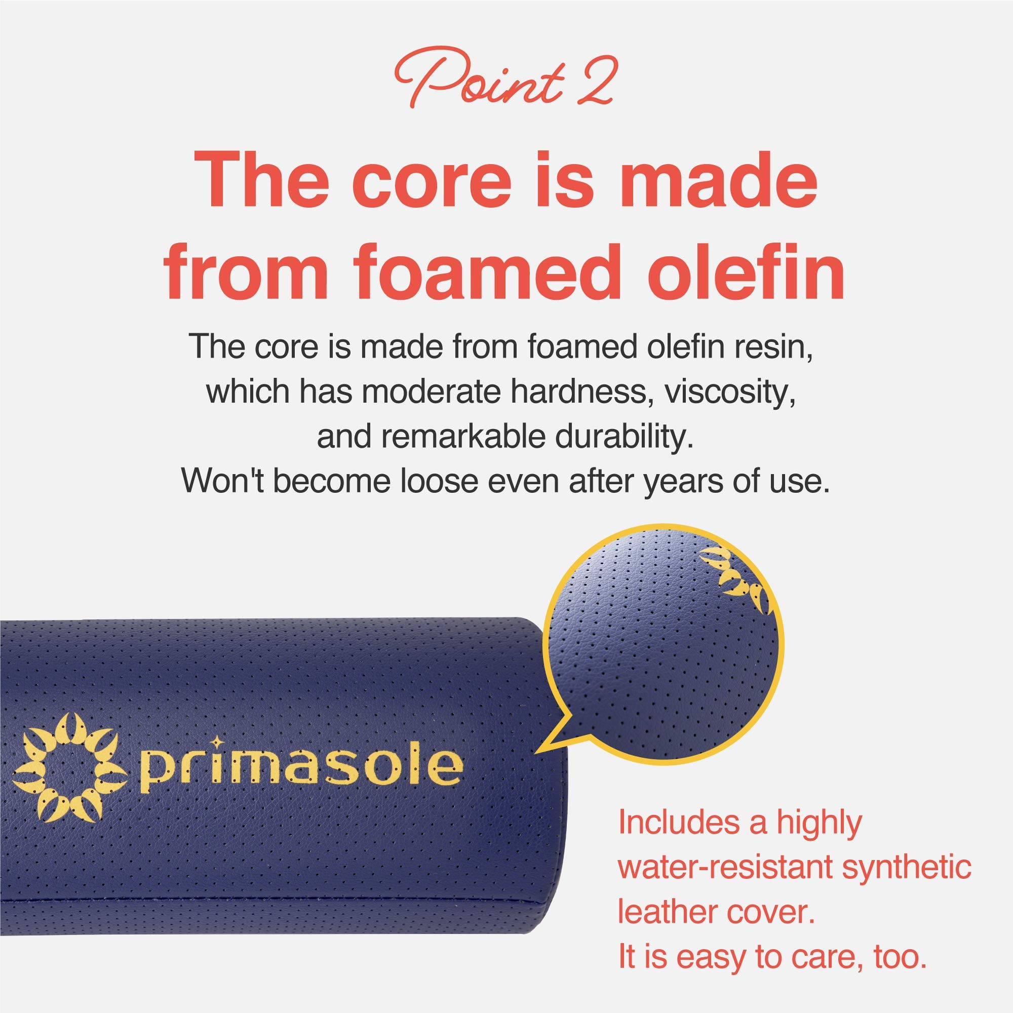 Primasole High-Density Foam Roller for Yoga, Pilates, and Muscle Recovery – Perfect for Home Gym, Physical Therapy, and Post-Workout Stretching