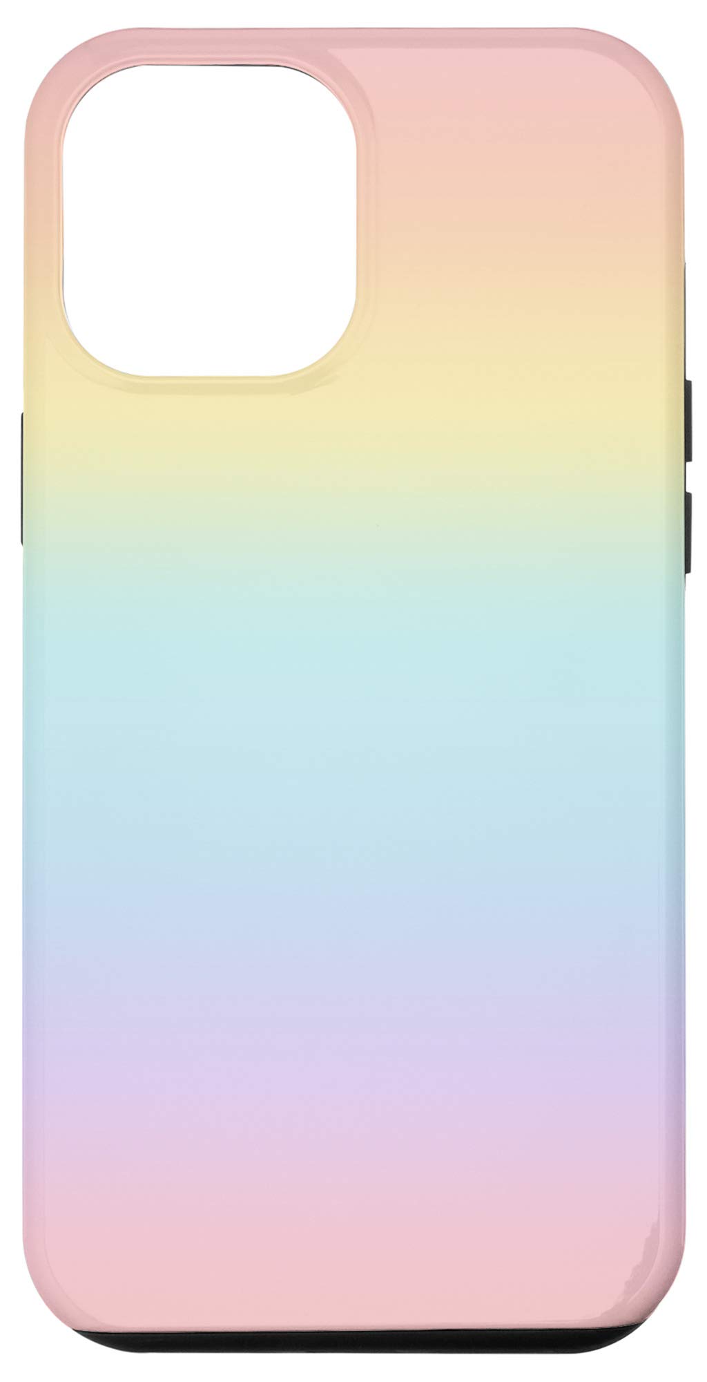 iPhone 12 Pro Max Case - Pastel Rainbow Gradient Aesthetic Cute Kawaii Phone Cover | Shockproof Protective Slim Fit for Women Girls | Perfect for Daily Use, Travel & Gift Giving