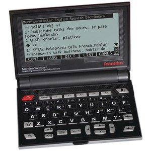 Franklin BES-2100 Spanish-English Electronic Dictionary with Merriam-Webster - Portable LCD Translator for Students, Travel & Business (Black)