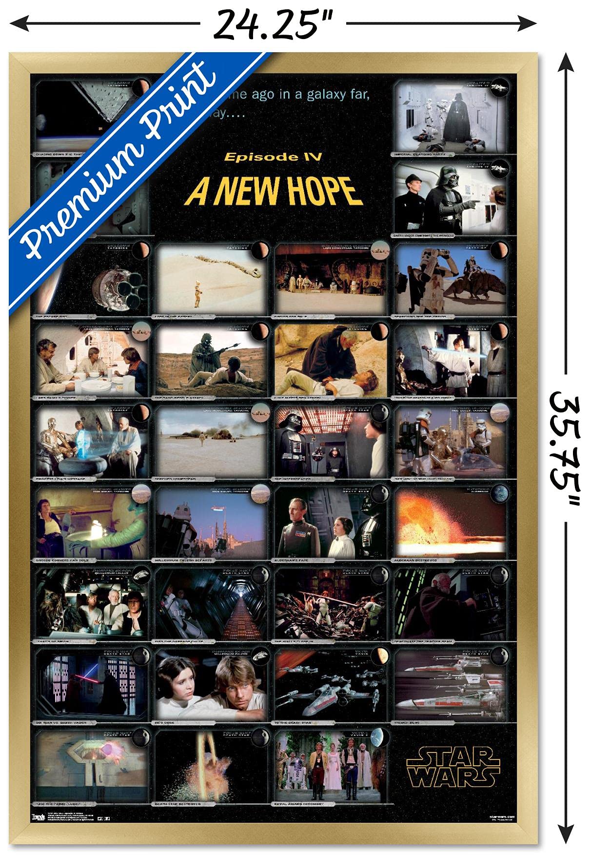 Star Wars: A New Hope Framed Wall Poster - 22.375