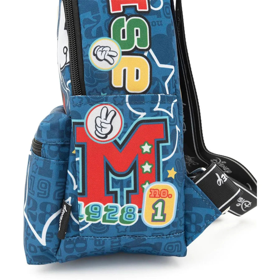 Disney Mickey Mouse 13 Inch Nylon Mini Backpack for Kids - Lightweight School Bag for Boys & Girls - Perfect for Daycare, Travel & Theme Park Visits
