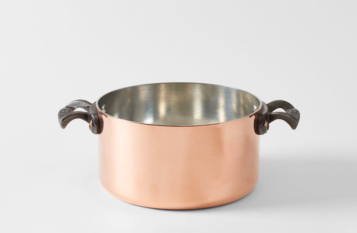 6 Quart Copper Casserole Pot - Heavy Duty Dutch Oven for Braising, Stewing & Baking - Perfect for Soups, Roasts & Family Meals
