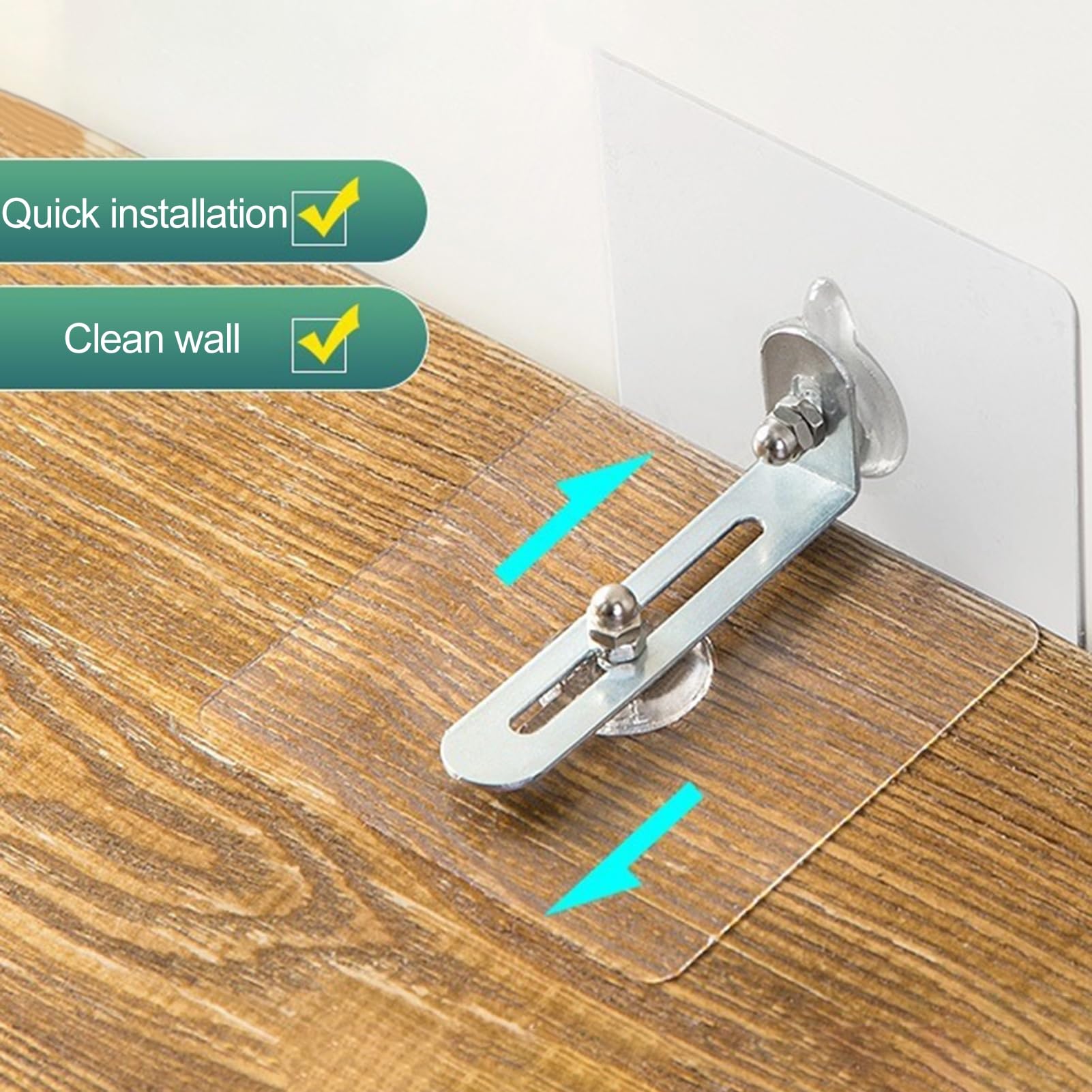 Transparent Adhesive Furniture Wall Anchors - 2-Pack Anti-Tip Straps for Baby Proofing & Furniture Safety - Secure Bookshelves, Dressers, TV Stands for Child Safety in Home & Office