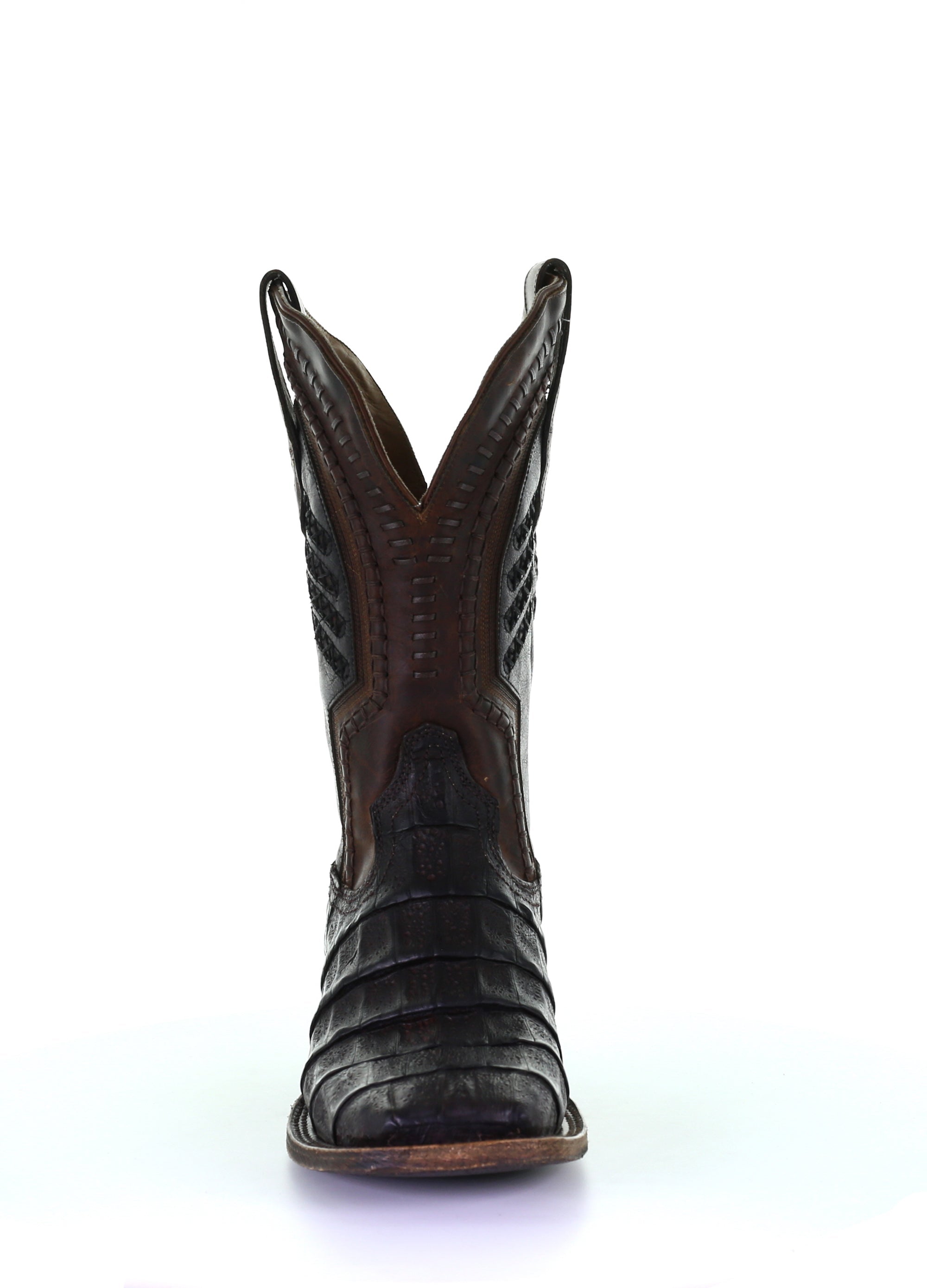 **Men's Corral Brown Western Cowboy Caiman Boots - Genuine Leather Rodeo & Casual Wear**    **使用场景:** Perfect for rodeos, country dancing, western events, and everyday casual style.