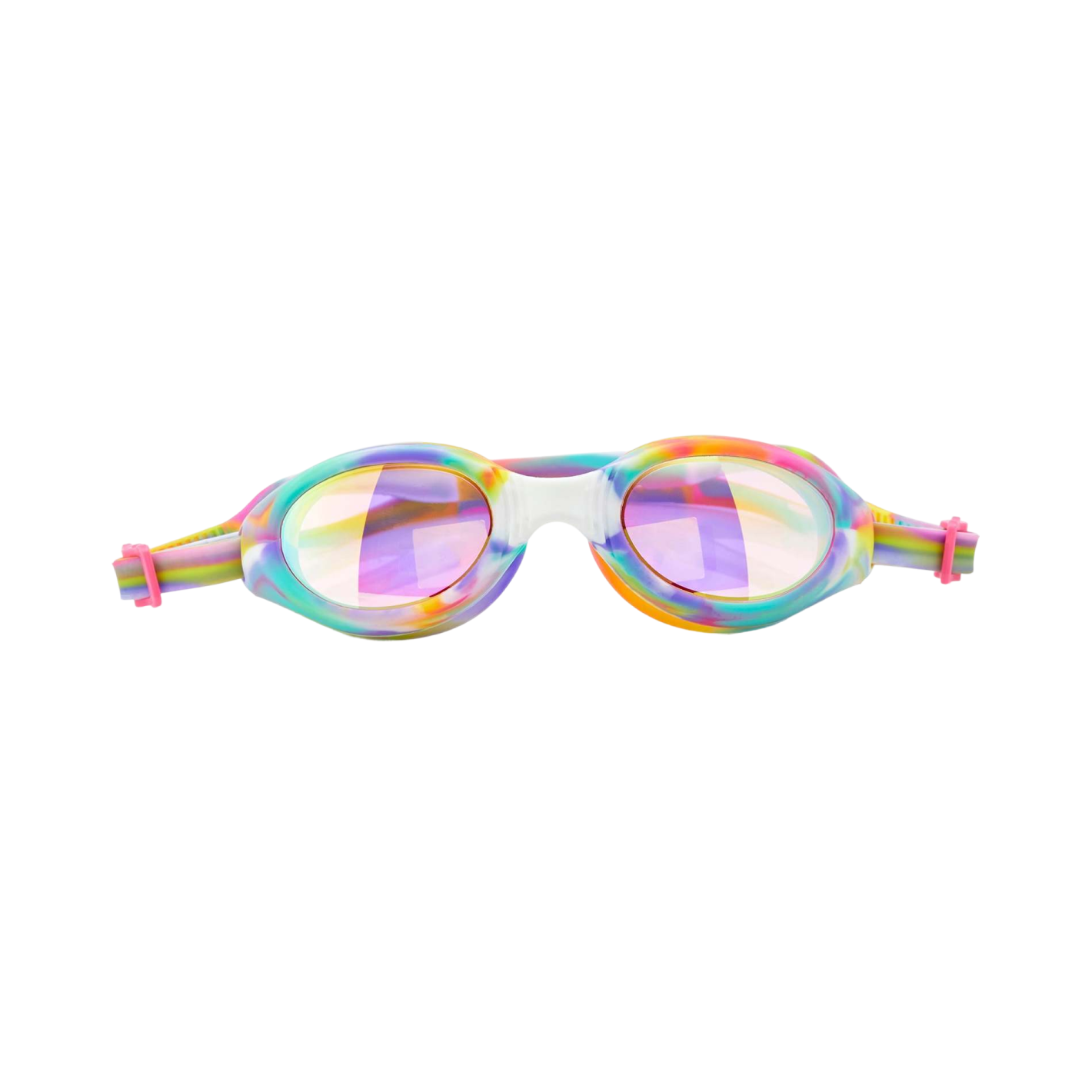 Bling2O Girls Blue Taffy Swim Goggles - UV Protection, Anti-Fog, Comfort Fit for Kids Swimming Lessons, Pool & Beach Activities