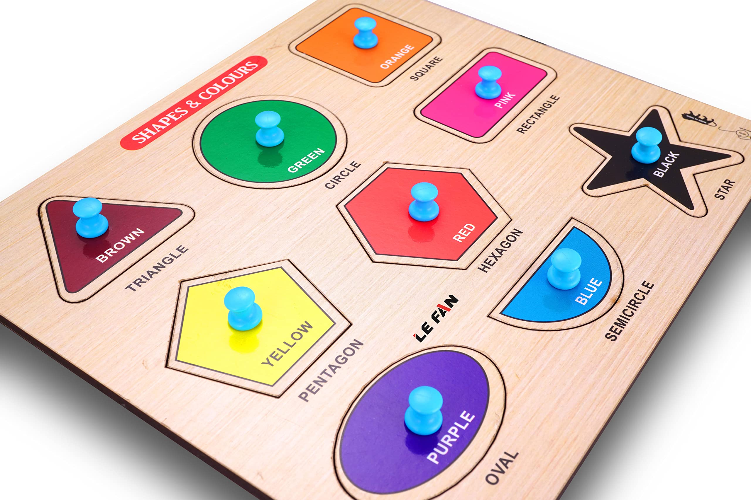 Highroof® Wooden Puzzle Set - Shapes & Colors Learning Toy for Kids 3+ | Educational Jigsaw Puzzle for Toddlers & Adults | STEM Board Game for Preschool Learning & Family Game Night