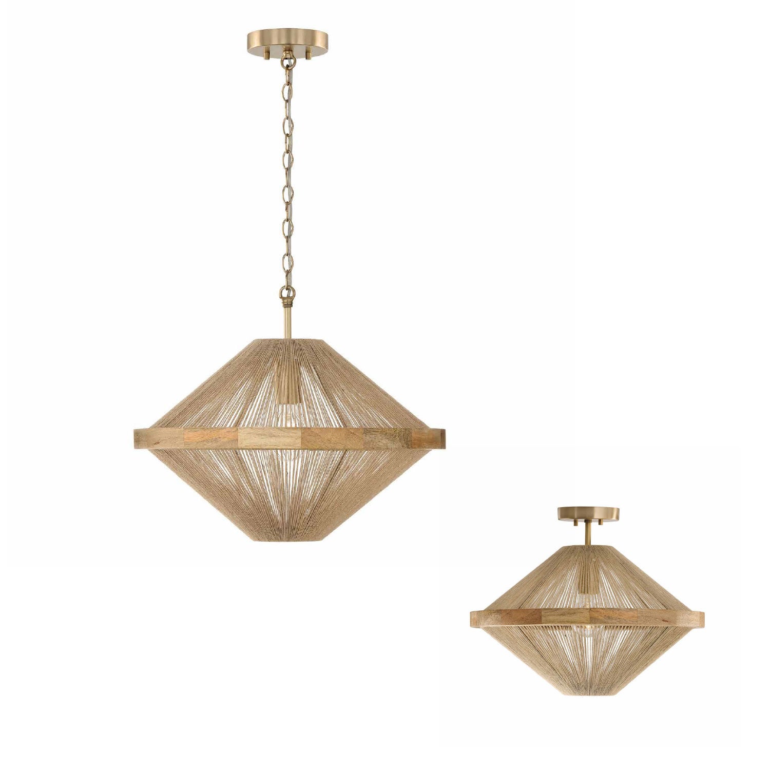 Diana Semi Flush Mount Ceiling Light - Modern LED Fixture for Bedroom, Kitchen, or Hallway Lighting - Energy Efficient & Stylish Home Decor