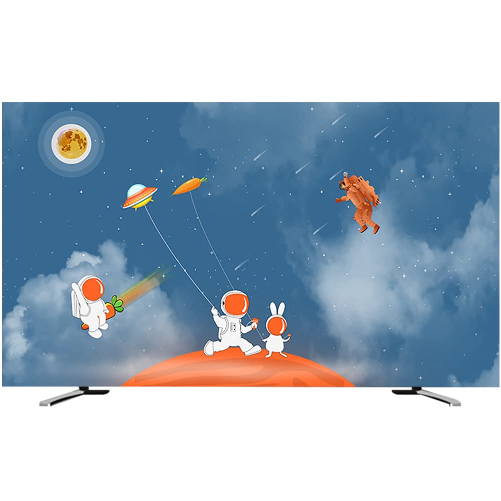 55 Inch TV Screen Protector Cover - Dustproof Elastic TV Cover for Flat Screen TVs, Computer Monitors | Perfect for Bedroom, Living Room & Home Theater Protection & Decoration