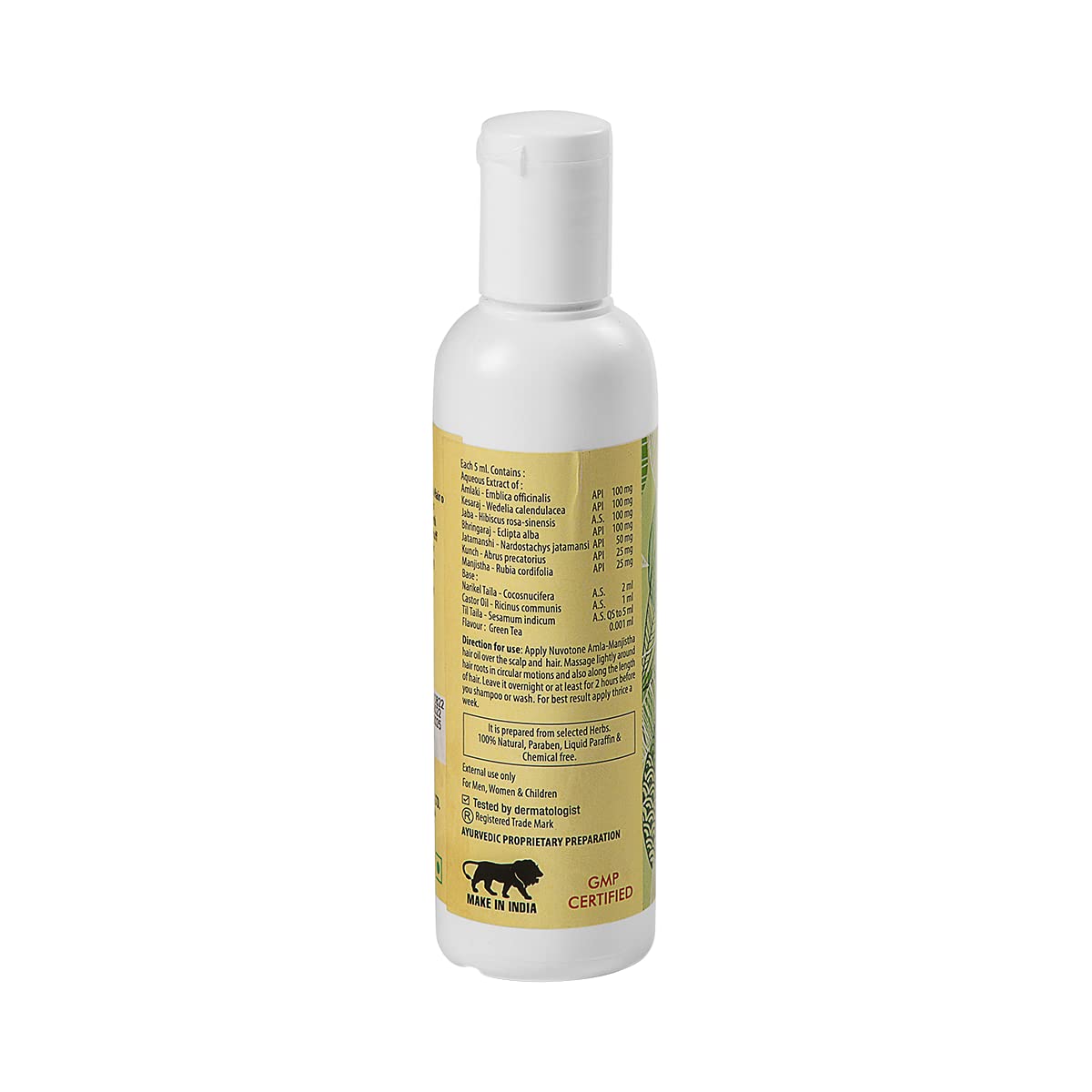 Nuvotone Amla-Manjistha Hair Oil for Hair Growth & Anti-Hair Fall - Promotes Thick, Shiny & Strong Hair with Hibiscus, Bhringraj & Castor Oil | 100ml | Perfect for Daily Hair Care & Scalp Massage