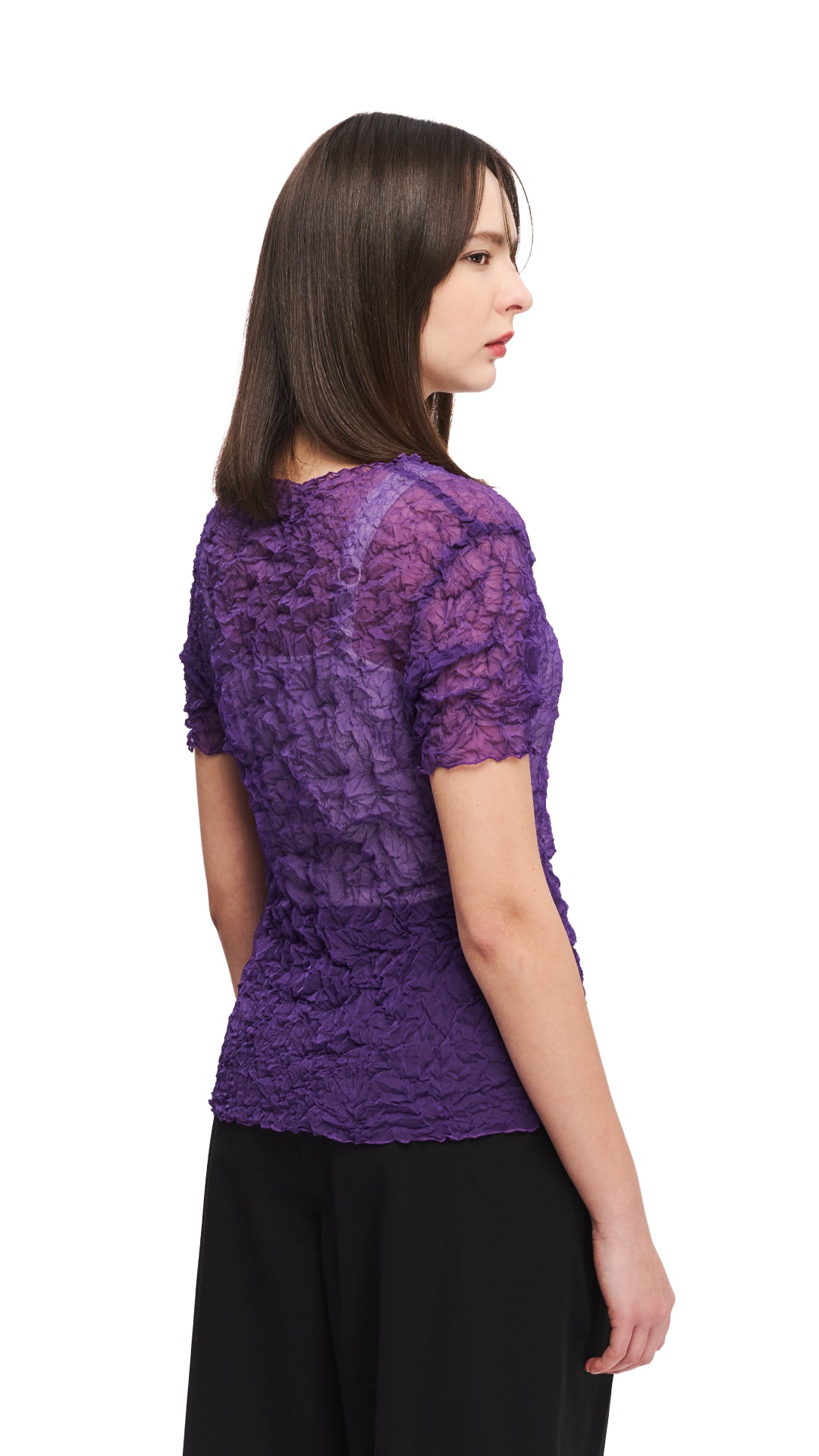 Crinkle Pleat Top Women's Blouse - Stylish & Comfortable for Casual Wear, Office & Date Night