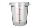 22qt Clear Round Plastic Food Storage Container with Airtight Lid - Bulk Meal Prep, Pantry Organization & Leftovers Storage for Home & Kitchen