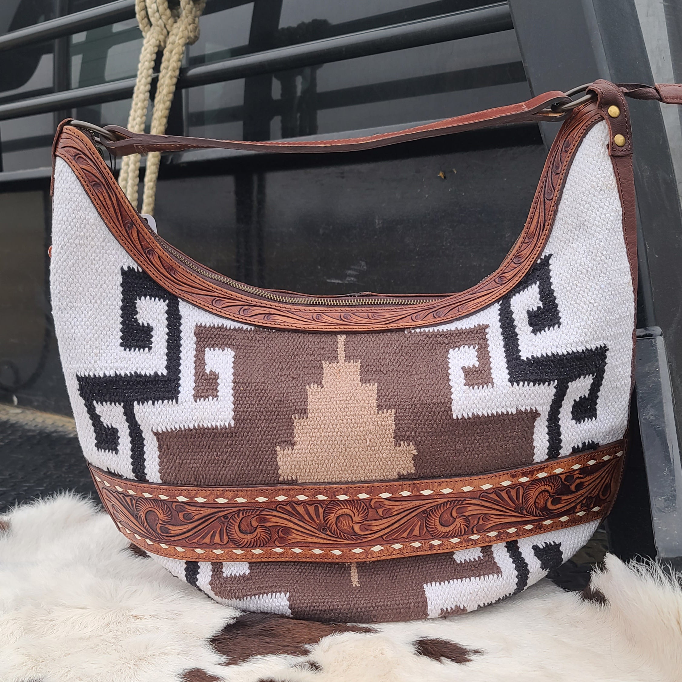 American Darling Brown Aztec Shoulder Bag - Stylish Boho Crossbody Purse for Women | Perfect for Travel, Shopping & Everyday Use