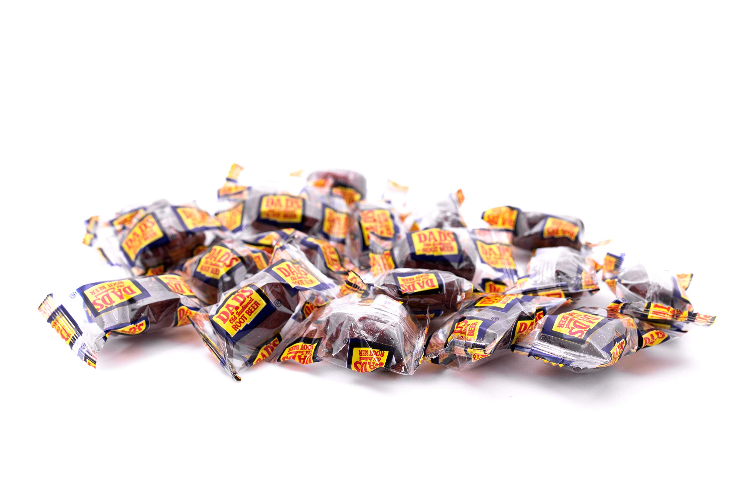 Dad's Root Beer Barrels Hard Candy - 2LB Bulk Resealable Bag (Approx. 100 Pieces) - Old Fashioned Individually Wrapped Classic Candy in Beer Barrel Shape - Perfect for Parties, Gifts & Nostalgic Treats