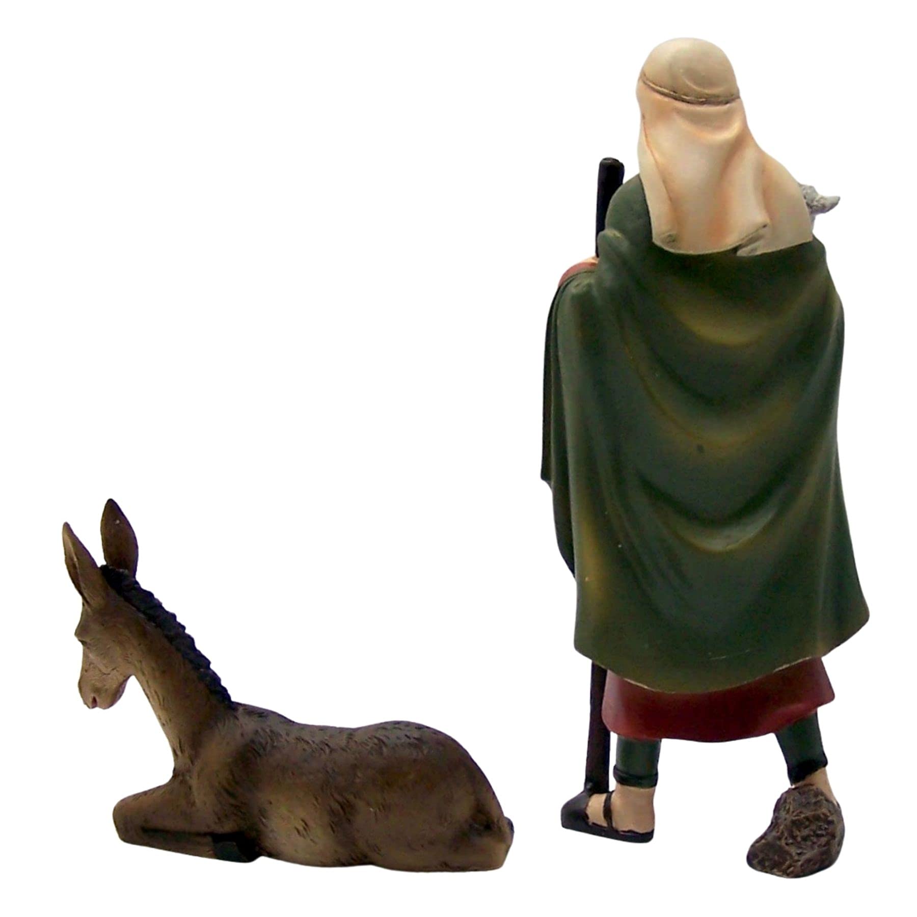 6 Piece Roman Nativity Set with Stable, Shepherd & Donkey - Perfect for Christmas Decorations, Home Nativity Displays & Holiday Gift Giving