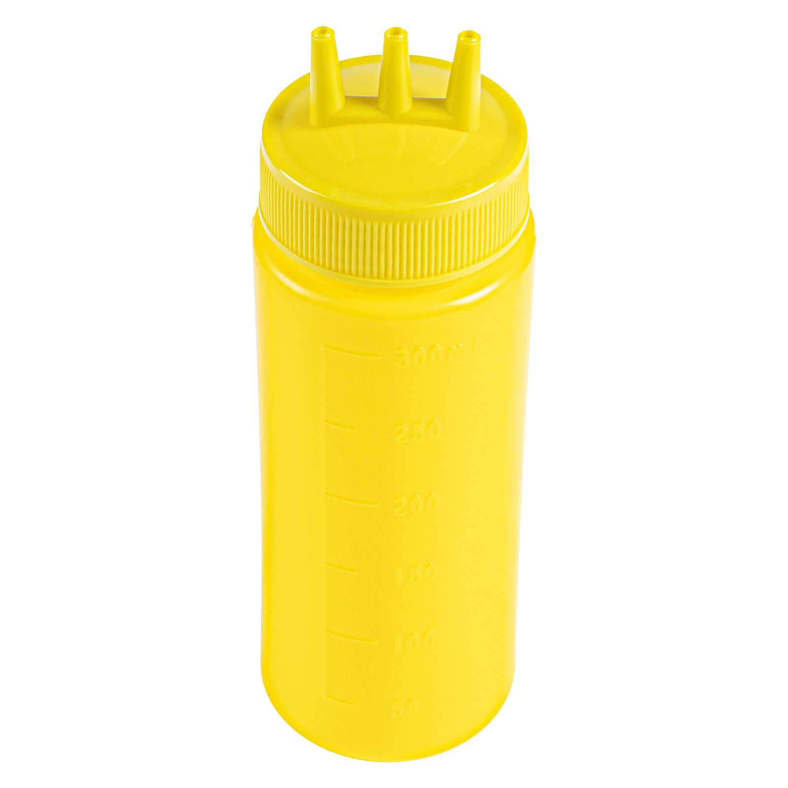 12 oz Yellow Plastic Mustard Squeeze Bottles with Triple Dispersion Tip (6-Pack) - Perfect for Restaurants, BBQs & Picnics - 2.25