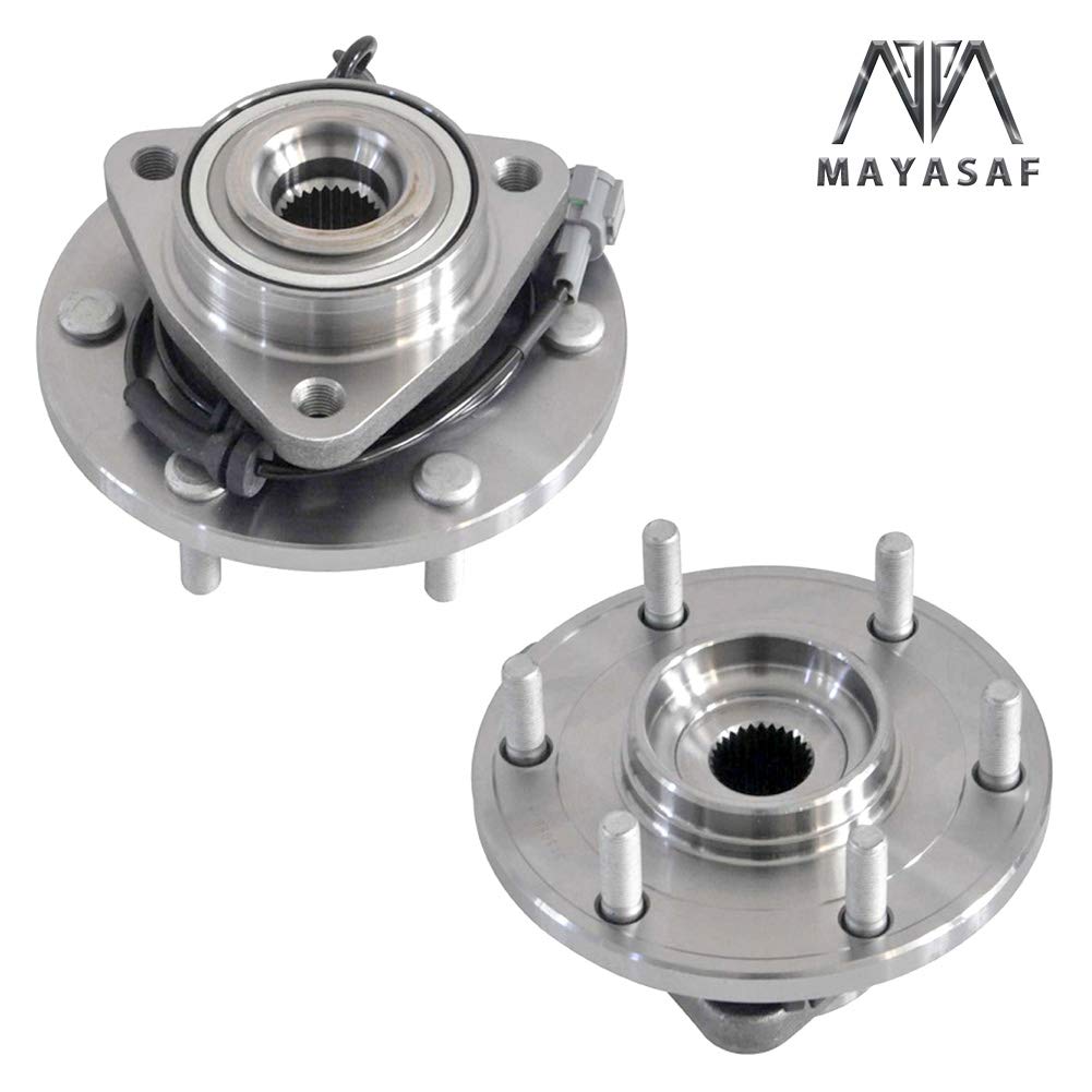 MAYASAF 515066 [2-Pack] Front Wheel Hub Bearing Assembly Compatible with 2004 Nissan Pathfinder, 2005-2007 Armada, 2004-2007 Titan & 2004-2007 Infiniti QX56 - 6 Lug ABS - Perfect for Smooth Ride & Off-Road Adventures