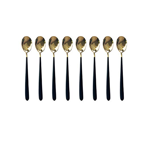 Black Gold Dessert Spoon 8p