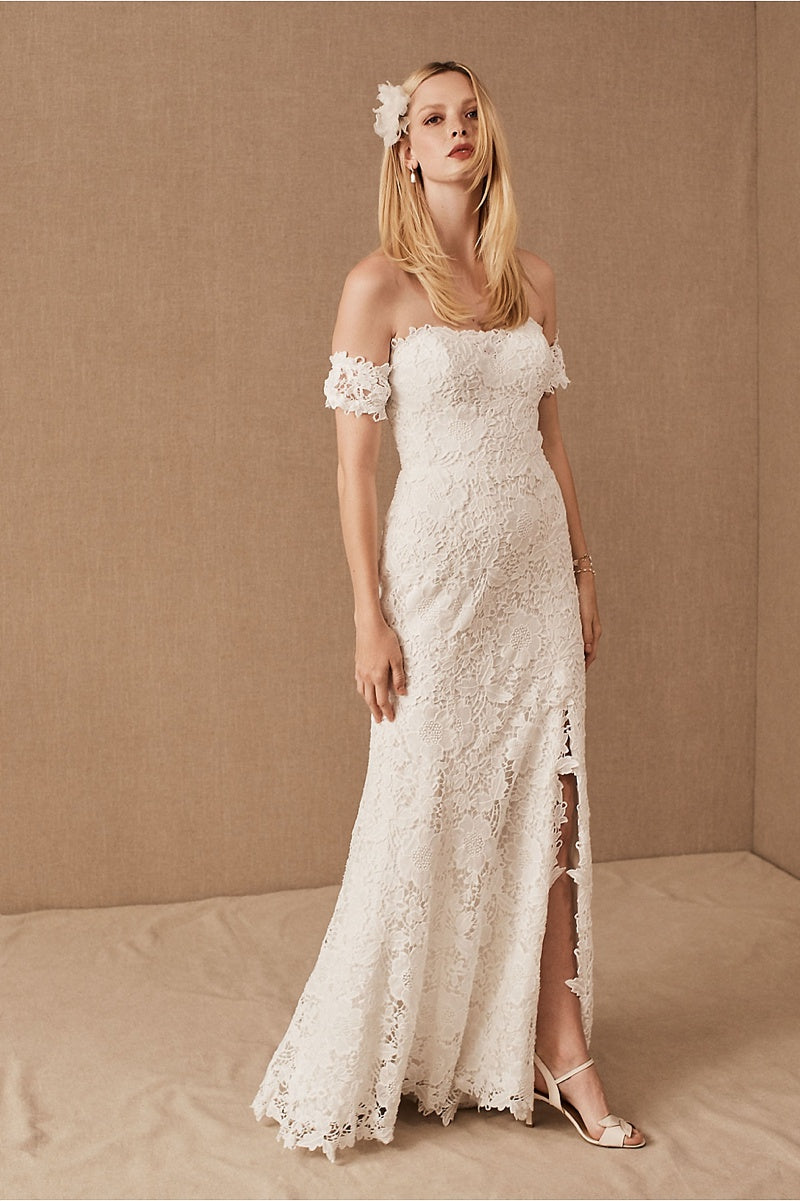 BHLDN Willowby Gambelle Wedding Gown - Elegant Lace Bridal Dress for Romantic Ceremonies & Outdoor Weddings