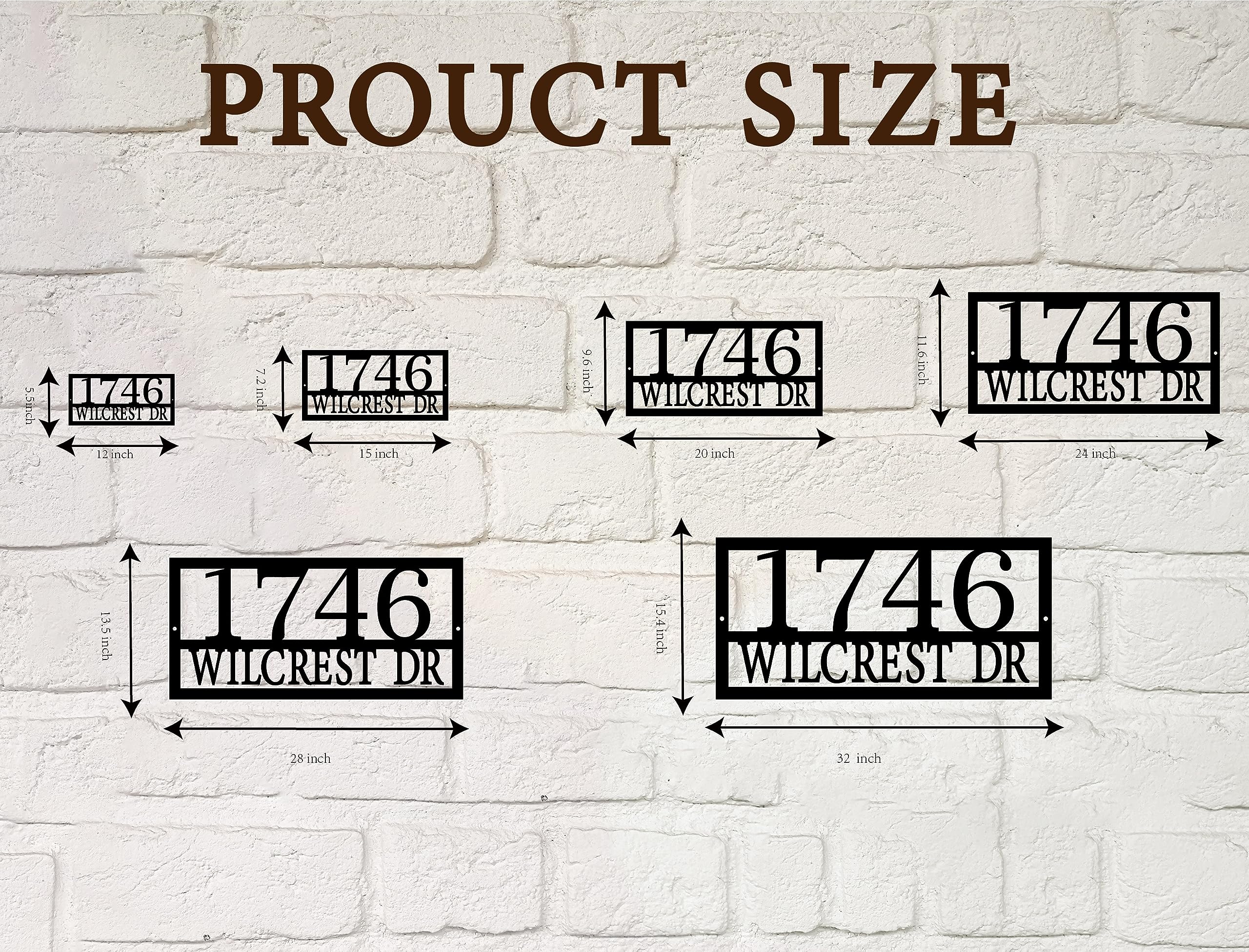 Custom Personalized Metal House Number Address Sign - Durable Outdoor Home Address Plaque for Mailbox, Front Door & Yard Decor - Perfect for Houses, Apartments & Gifts