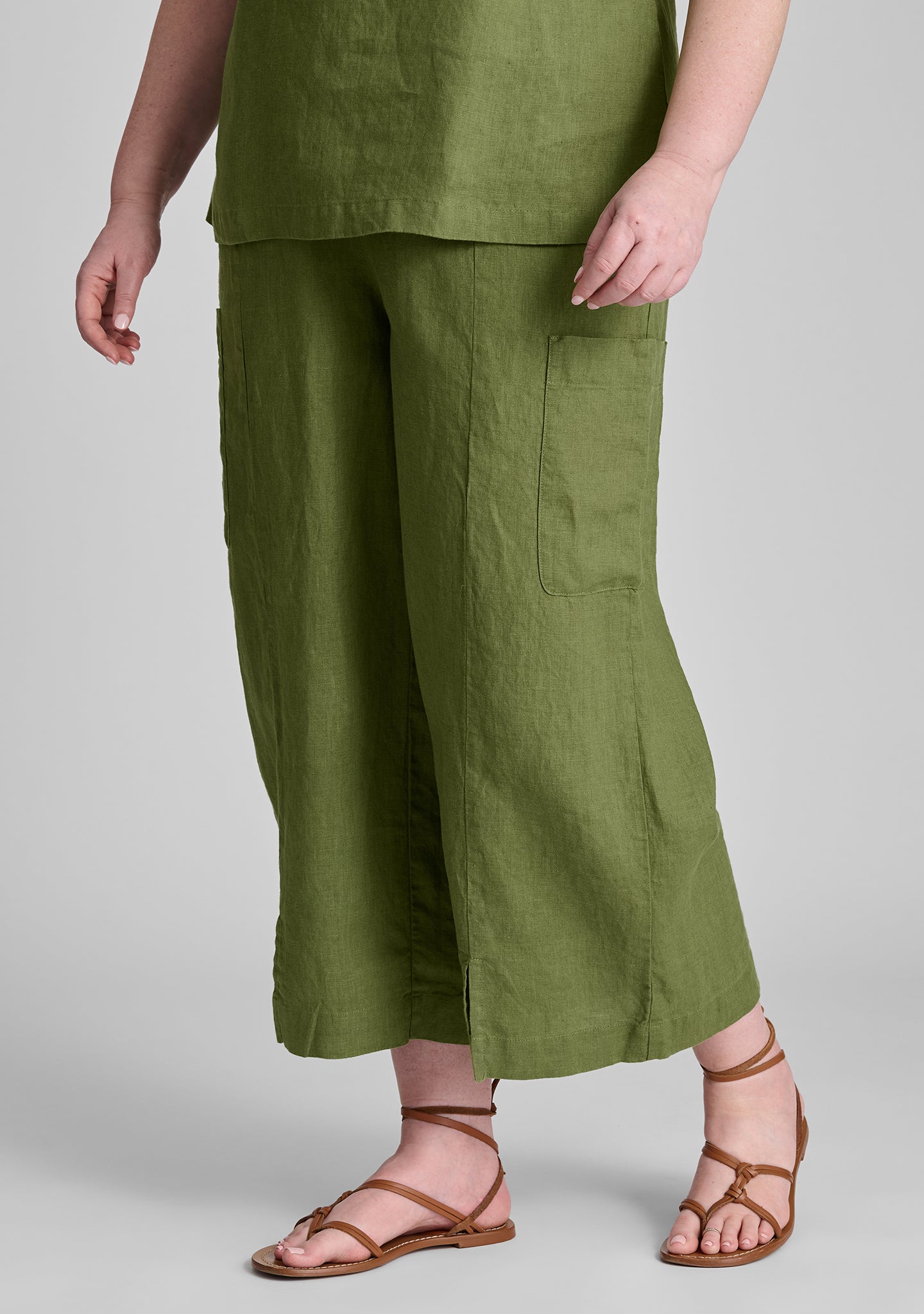 Modern Linen Pants for Women - Comfortable Elastic Waist Casual Trousers - Perfect for Summer, Travel & Lounge Wear