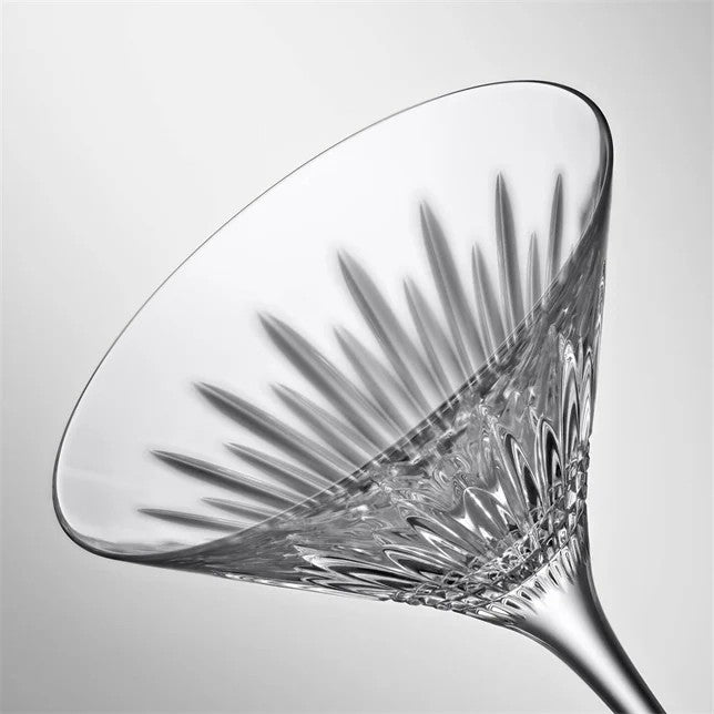 Premium Lismore Diamond Martini Glasses Set of 2 - Elegant Crystal Cocktail Glasses for Martinis, Champagne & Desserts - Perfect for Home Bars, Parties & Wedding Receptions