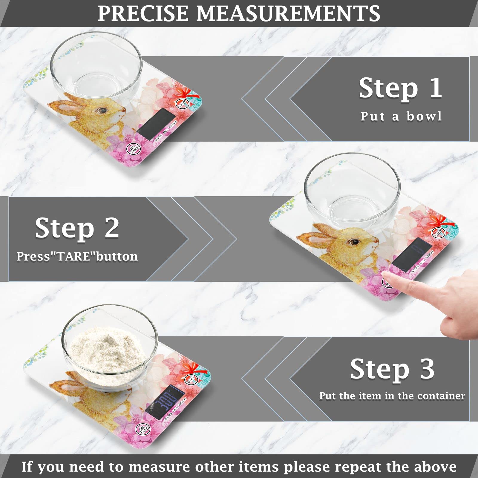 **Easter Bunny Egg-Shaped Digital Kitchen Scale - Waterproof Food Scale with Ounces & Grams for Cooking, Baking, Jewelry, Coffee & Small Items - Perfect for Easter Gifts & Home Kitchen Use**
