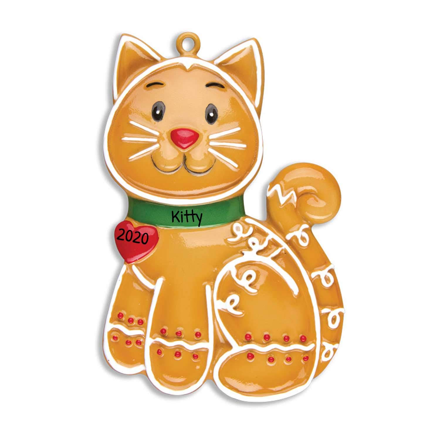 **Personalized Cat Christmas Ornament 2024 - Custom Gingerbread Cookie Cat Gift for Cat Lovers, Kitten Tree Decor, Pet Holiday Ornament by Elves - Perfect for Christmas Tree, Gift Exchange & Cat-Themed Holiday Decor**