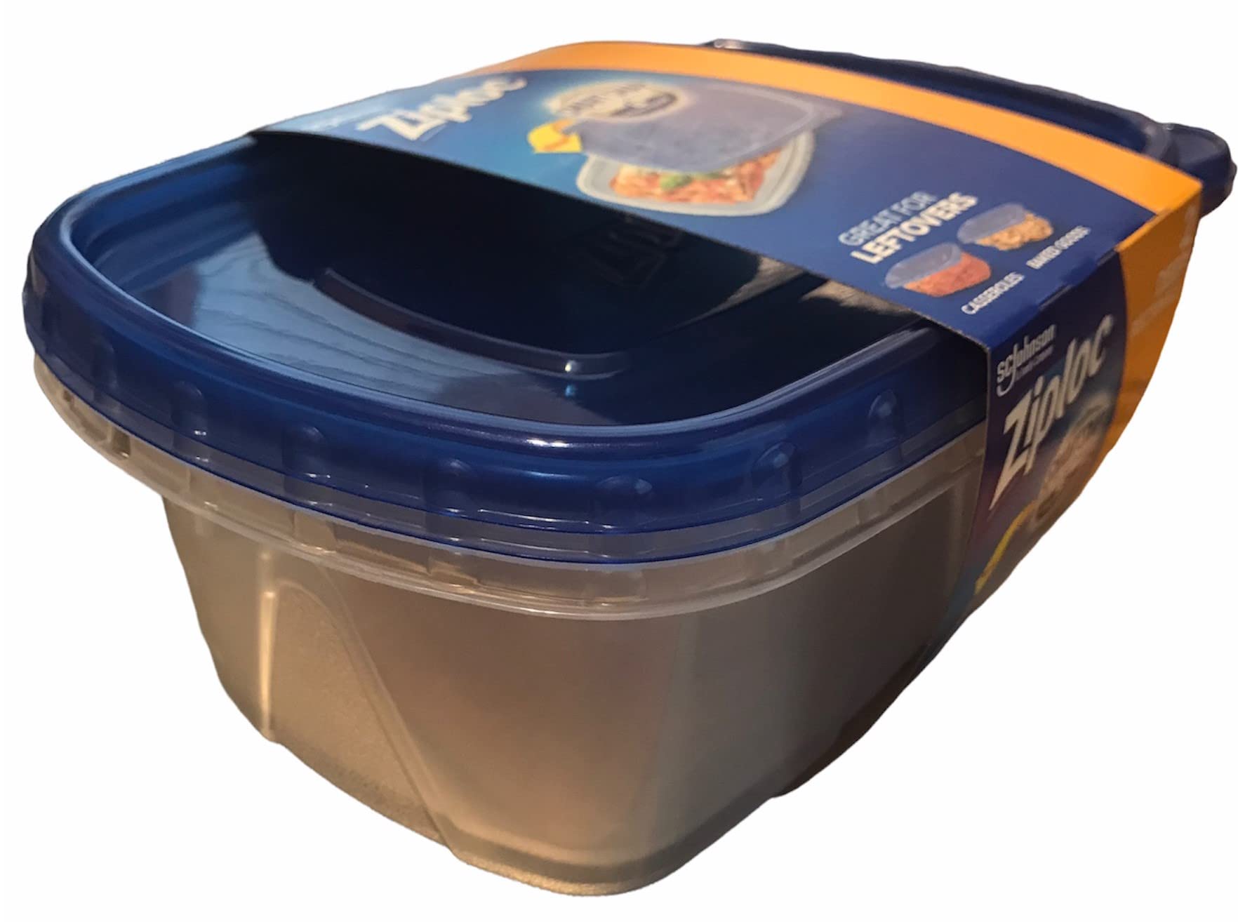 Ziploc Large Rectangle 9 Cup Food Storage Containers with Lids, 2-Pack BPA-Free Plastic Meal Prep Containers for Leftovers, Lunch & Kitchen Organization