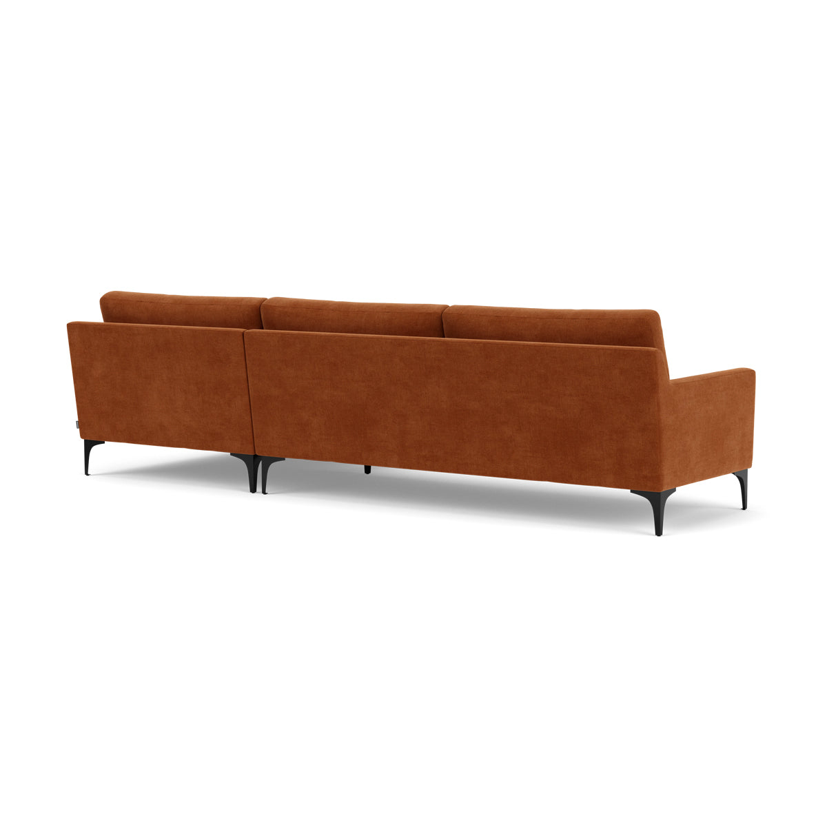 Astha Fabric Right Chaise Sofa - Modern Upholstered Sectional Couch for Living Room, Lounge & Small Spaces