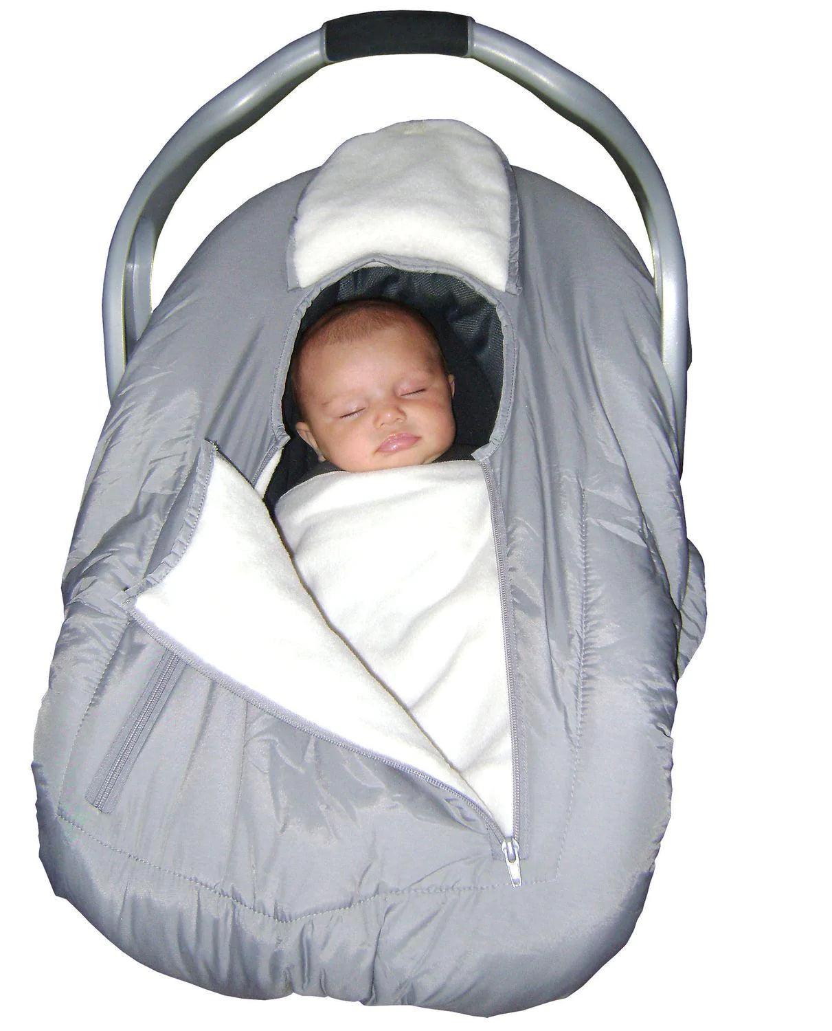 Jolly Jumper Arctic Sneak A Peek Infant Car Seat Cover - Winter Baby Car Seat Protector for Cold Weather - Perfect for Strollers, Shopping Carts & Outdoor Adventures