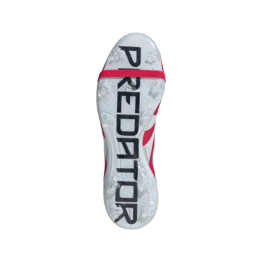 Adidas Predator Pro Fold Over Tongue FG Soccer Cleats for Men - Lucid Red/White/Core Black - Firm Ground Football Shoes for Professional Players & Training Sessions