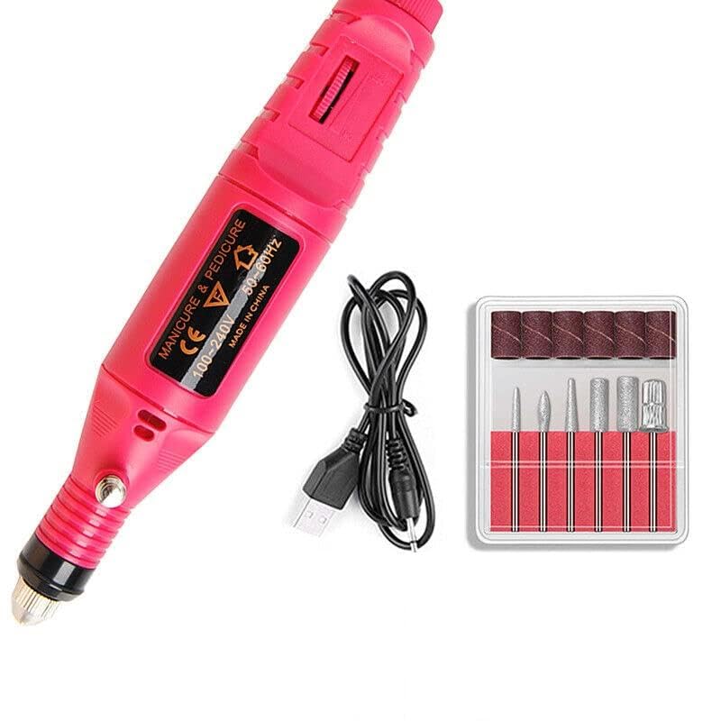 Professional Electric Nail Drill Machine 20000 RPM - Cordless Nail File for Acrylic & Gel Nails - Manicure Pedicure Kit with Multiple Bits - Perfect for Salon, Home & DIY Nail Care