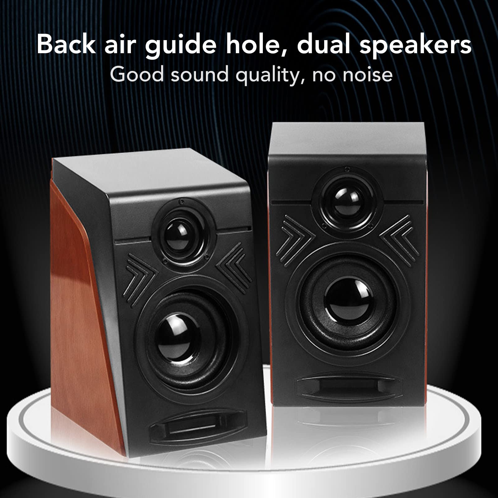 PC USB Wired Computer Speakers with HiFi Deep Bass, Adjustable Desktop Gaming Speakers, Plug and Play for PC, Laptop, TV, Home Office, and Gaming Setup